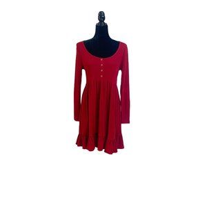 Wild Fable/Raspberry, Long Sleeve, Ruffled, Dress
